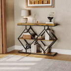 Console de table d'entrée de 40 poucesTable console industrielle à 3 niveaux avec étagères ouvertesTable de canapé derrière le canapé pour couloir, salon, foyer