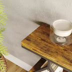Console de table d'entrée de 40 poucesTable console industrielle à 3 niveaux avec étagères ouvertesTable de canapé derrière le canapé pour couloir, salon, foyer