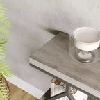 Console de table d'entrée de 40 poucesTable console industrielle à 3 niveaux avec étagères ouvertesTable de canapé derrière le canapé pour couloir, salon, foyer