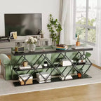 Console de table d'entrée de 40 poucesTable console industrielle à 3 niveaux avec étagères ouvertesTable de canapé derrière le canapé pour couloir, salon, foyer