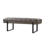 Banc moderne touffeté capitonné en cuir végétalienDesign de vie artistique