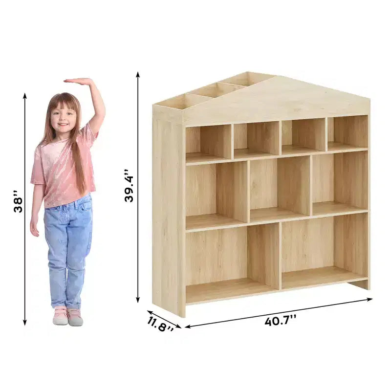 9 meubles de rangement pour enfants, étagère de rangement blanche, bibliothèque anti-basculement sécurisée pour chambre d'enfant, salle de jeux