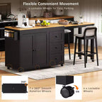 Îlot de cuisine avec table extensible, îlot de cuisine avec rangement et prise de courant, desserte de cuisine roulante avec porte-épices pour salle à manger