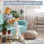 Petit canapé causeuse moderne, canapé 2 places rembourré pour petits espaces, salon, studio, appartement avec 2 oreillers