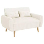 Petit canapé causeuse moderne, canapé 2 places rembourré pour petits espaces, salon, studio, appartement avec 2 oreillers