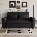 Celebalcony Small Modern Loveseat Couch Sofa, Upholstered 2-Seat Sofa Love Seats for Small Space,Living Room,Studio,Apartment with 2 Pillows