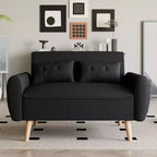 Celebalcony Small Modern Loveseat Couch Sofa, Upholstered 2-Seat Sofa Love Seats for Small Space,Living Room,Studio,Apartment with 2 Pillows
