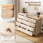 Commode en bois massif 55 W à 8 tiroirs, commode non finie pour bricolage couleur