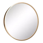HomeRoots 20 Black Metal Round Framed Accent Mirror