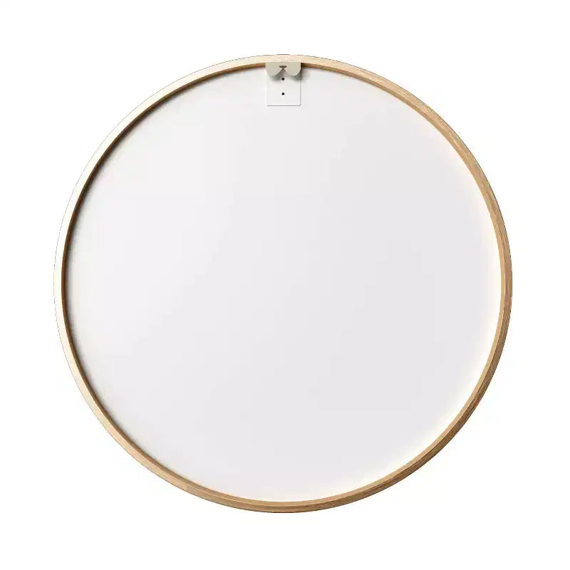 Miroir d'appoint rond encadré en métal noir 20