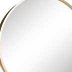 Miroir d'appoint rond encadré en métal noir 20