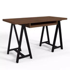 HomeStock 34 in.H Beige Color Wood Composite Computer Desks