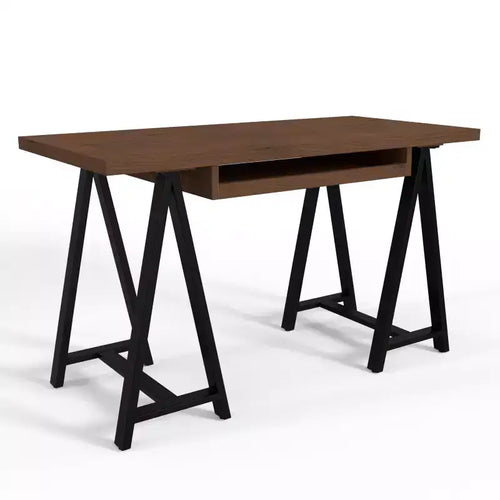 HomeStock 34 in.H Beige Color Wood Composite Computer Desks
