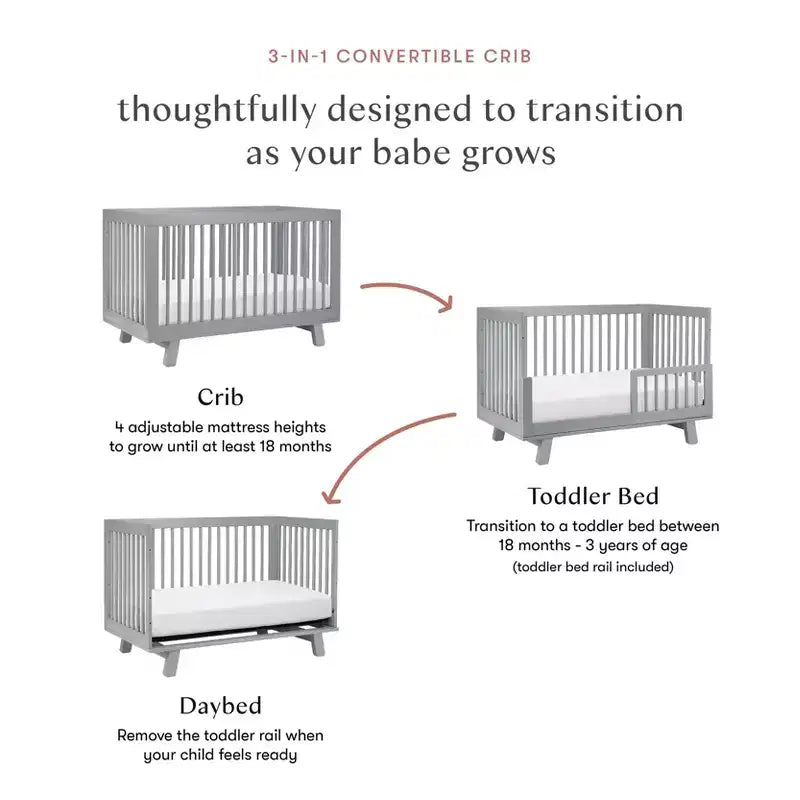 Lit de bébé convertible 3-en-1 avec kit de conversion en lit d'enfant