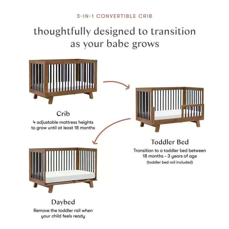 Lit de bébé convertible 3-en-1 avec kit de conversion en lit d'enfant