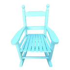 Fauteuil à bascule pour enfants, conception robuste en bois dur avec dossier à lattes, sûr et confortable, facile à assembler