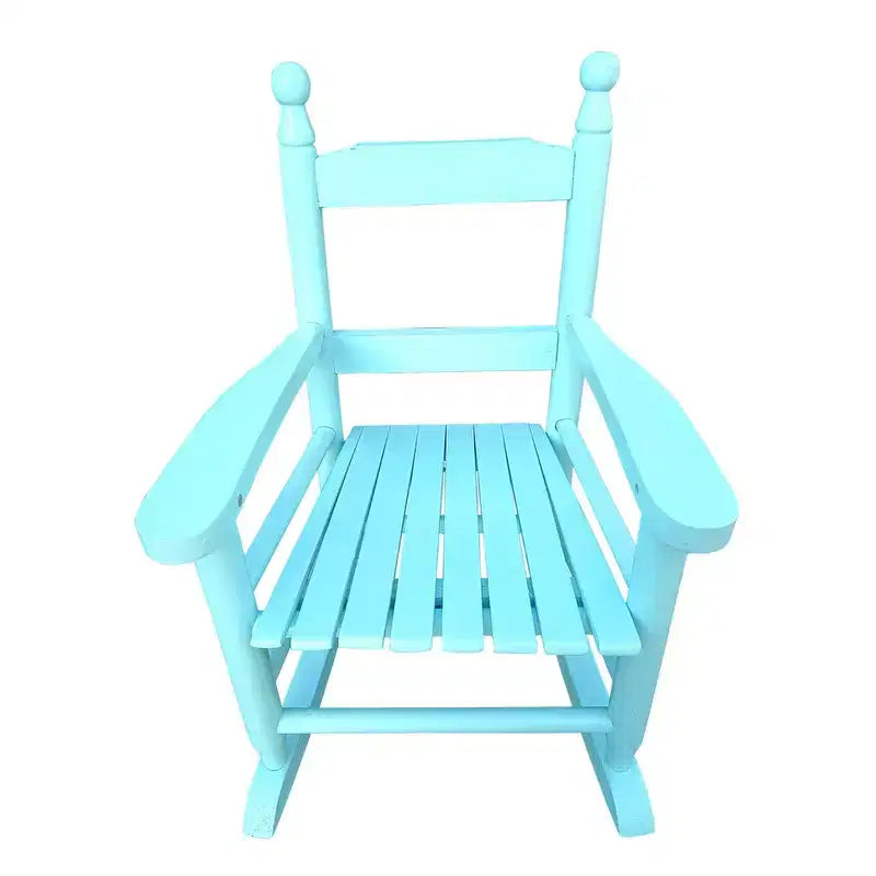 Fauteuil à bascule pour enfants, conception robuste en bois dur avec dossier à lattes, sûr et confortable, facile à assembler