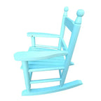 Fauteuil à bascule pour enfants, conception robuste en bois dur avec dossier à lattes, sûr et confortable, facile à assembler