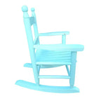 Fauteuil à bascule pour enfants, conception robuste en bois dur avec dossier à lattes, sûr et confortable, facile à assembler