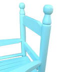 Fauteuil à bascule pour enfants, conception robuste en bois dur avec dossier à lattes, sûr et confortable, facile à assembler