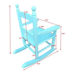 Fauteuil à bascule pour enfants, conception robuste en bois dur avec dossier à lattes, sûr et confortable, facile à assembler