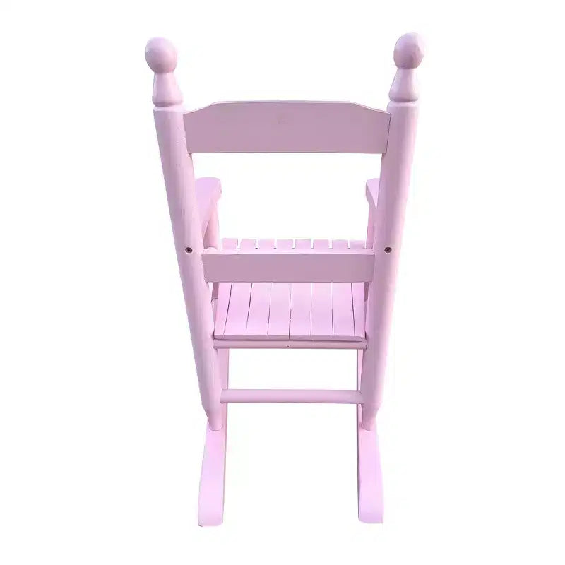 Fauteuil à bascule pour enfants, conception robuste en bois dur avec dossier à lattes, sûr et confortable, facile à assembler