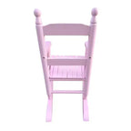 Fauteuil à bascule pour enfants, conception robuste en bois dur avec dossier à lattes, sûr et confortable, facile à assembler