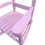 Fauteuil à bascule pour enfants, conception robuste en bois dur avec dossier à lattes, sûr et confortable, facile à assembler
