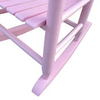 Fauteuil à bascule pour enfants, conception robuste en bois dur avec dossier à lattes, sûr et confortable, facile à assembler