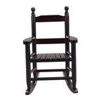 Fauteuil à bascule pour enfants, conception robuste en bois dur avec dossier à lattes, sûr et confortable, facile à assembler
