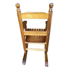 Fauteuil à bascule pour enfants, conception robuste en bois dur avec dossier à lattes, sûr et confortable, facile à assembler