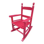 Fauteuil à bascule pour enfants, conception robuste en bois dur avec dossier à lattes, sûr et confortable, facile à assembler