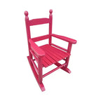 Fauteuil à bascule pour enfants, conception robuste en bois dur avec dossier à lattes, sûr et confortable, facile à assembler