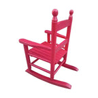 Fauteuil à bascule pour enfants, conception robuste en bois dur avec dossier à lattes, sûr et confortable, facile à assembler