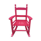 Fauteuil à bascule pour enfants, conception robuste en bois dur avec dossier à lattes, sûr et confortable, facile à assembler