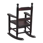 Fauteuil à bascule pour enfants, conception robuste en bois dur avec dossier à lattes, sûr et confortable, facile à assembler