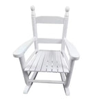 Fauteuil à bascule pour enfants, conception robuste en bois dur avec dossier à lattes, sûr et confortable, facile à assembler