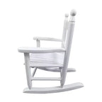 Fauteuil à bascule pour enfants, conception robuste en bois dur avec dossier à lattes, sûr et confortable, facile à assembler