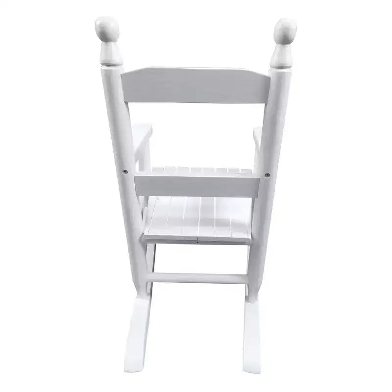 Fauteuil à bascule pour enfants, conception robuste en bois dur avec dossier à lattes, sûr et confortable, facile à assembler