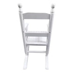 Fauteuil à bascule pour enfants, conception robuste en bois dur avec dossier à lattes, sûr et confortable, facile à assembler