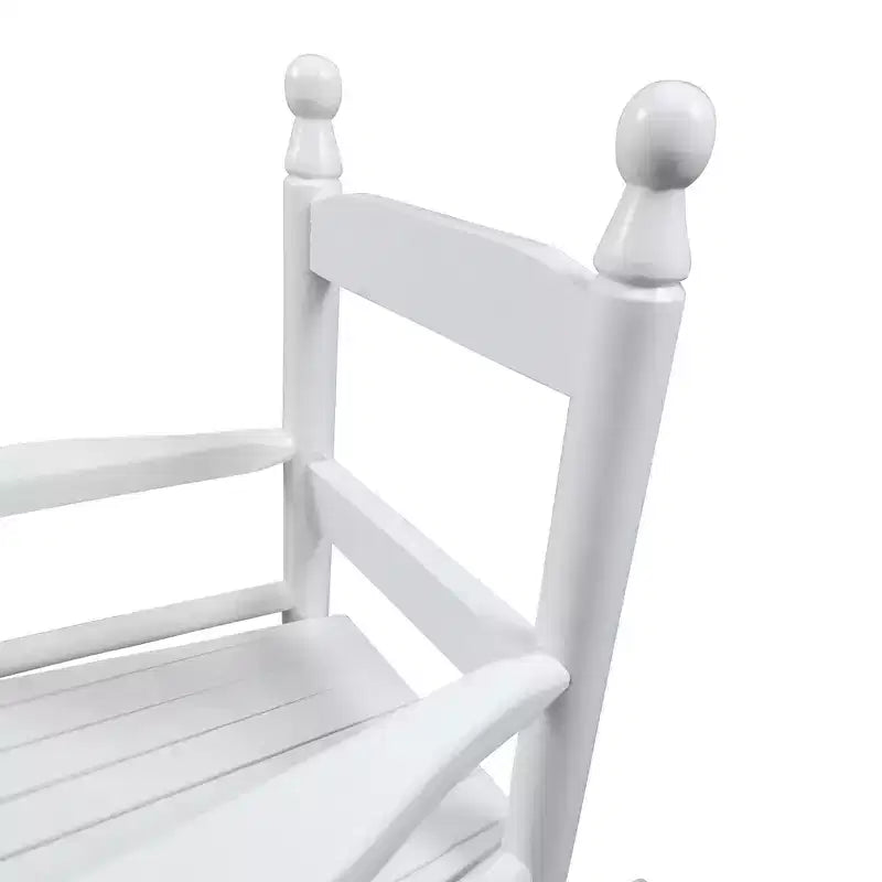 Fauteuil à bascule pour enfants, conception robuste en bois dur avec dossier à lattes, sûr et confortable, facile à assembler