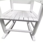 Fauteuil à bascule pour enfants, conception robuste en bois dur avec dossier à lattes, sûr et confortable, facile à assembler