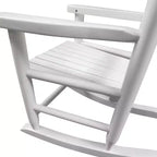 Fauteuil à bascule pour enfants, conception robuste en bois dur avec dossier à lattes, sûr et confortable, facile à assembler