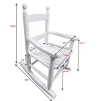 Fauteuil à bascule pour enfants, conception robuste en bois dur avec dossier à lattes, sûr et confortable, facile à assembler