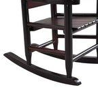 Fauteuil à bascule pour enfants, conception robuste en bois dur avec dossier à lattes, sûr et confortable, facile à assembler