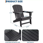 Chaise Adirondack, Chaise d'extérieur en PEHD haute résistance, Chaise de patio résistante aux intempéries pour pelouse et jardin