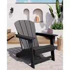 Chaise Adirondack, Chaise d'extérieur en PEHD haute résistance, Chaise de patio résistante aux intempéries pour pelouse et jardin