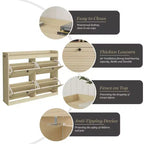 Grand meuble à chaussures avec 4 tiroirs basculants, crochets et espace de rangement – une solution de rangement de chaussures dissimulée pour les entrées, les couloirs et les salons.