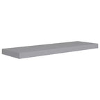 Étagère murale nid d'abeille grise MDF, métal 80 x 23,5 x 3,8 cm