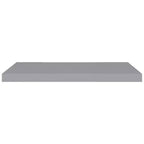Étagère murale nid d'abeille grise MDF, métal 80 x 23,5 x 3,8 cm
